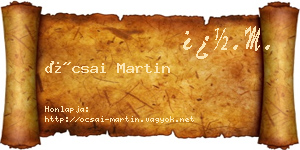 Ócsai Martin névjegykártya