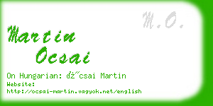 martin ocsai business card